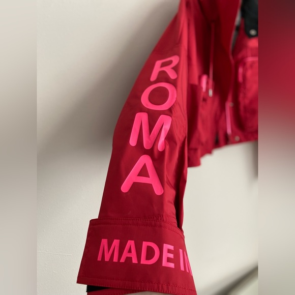 Like new FENDI Roma Amor Short Hooded Parka In Red $1,980 38 XS - Picture 7 of 15